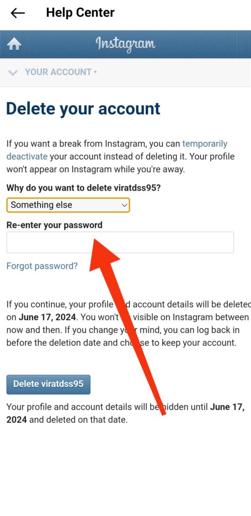 Instagram account delete kaise kare