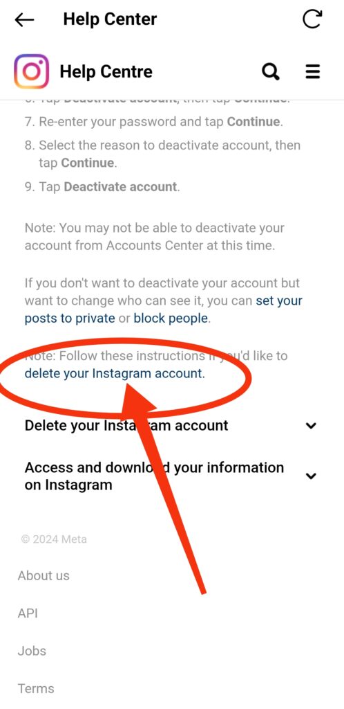 Instagram account delete kaise kare