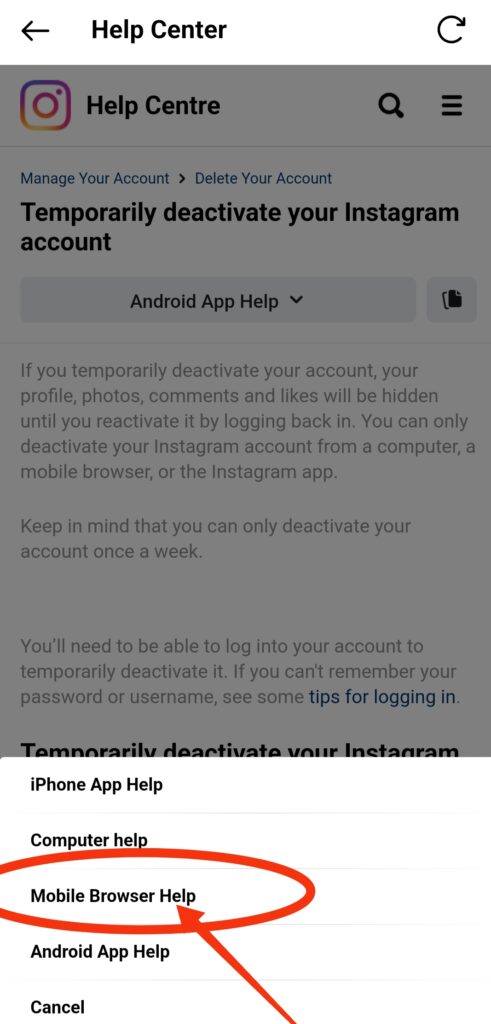 Instagram account delete kaise kare